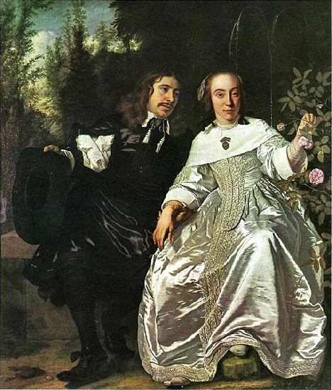 Bartholomeus van der Helst Abraham del Court and his wife Maria de Keerssegieter